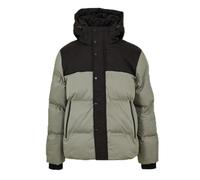 Everlast Mens Short Puffer Jacket Long Sleeve Water Khaki/black XL