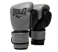 Everlast Powerlock 2R 16oz Boxing Gloves, Charcoal Boxing Gloves for Bags, Mitt Work & Sparring, Advanced Turnback Wrist Support, Quad Layered Foam Inner and Ergonomic Grip - Authentic Everlast Gear