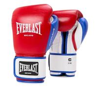 Everlast Powerlock OG Advanced 16oz Boxing Gloves, Red/White Boxing Gloves for Bags, Mitt Work & Sparring, Hook & Loop System, EverDri, C3 Foam Technology, Ergonomic Grip - Authentic Everlast Gear