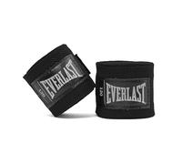 Everlast Core Hand Wraps (305cm) Black Boxing Wraps for Boxing Gloves, Sparring Gloves, MMA & Kickboxing, Thumb Strap Hook & Loop System, Stretch Cotton Blend - Authentic Gear