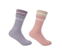 Everlast Womens Rib Crew 2 Pack Socks Multi 4-8