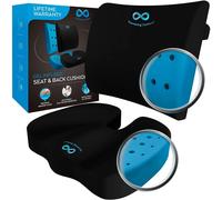 Everlasting Comfort Memory Foam Seat Cushion and Lumbar Back Cushion Combo - Gel Infused and Ventilated - Ergonomic Design for Coccyx and Tailbone