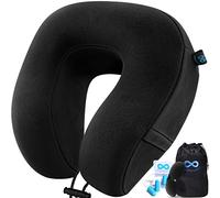 Everlasting Comfort Neck Pillow - Memory Foam Travel Pillow for Plane, Car, and Home - Neck and Head Support Cushion - Portable Airplane Coussin Avion Oreiller de Voyage, Flight Essentials