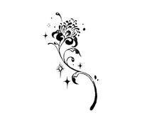 Everlasting Flower Herb Tattoo Sticker, Semi-Permanent Non-Reflective, Waterproof, Long Lasting 2 Weeks, Fake Tattoo Temporary Tattoo