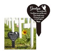Everlasting Memorial Plaque - Engraved Family & Pet Tribute Sign for Cemetery, Garden - Weatherproof Black Metal Decor,garden decorations(20cm)