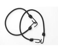 EVERLASTO 10 Pack - 8mm Black Luggage Elastics Bungee Cord With Spiral Hook Ends Various Lengths (8mm X 600mm)