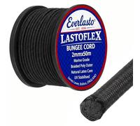 Everlasto 'Lastoflex' Elastic Shock Bungee Cord Rope Black 2mm x 50M