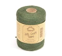 EVERLASTO NATURAL COLOURED JUTE CRAFT TWINE 100M SPOOLS (FOREST GREEN)