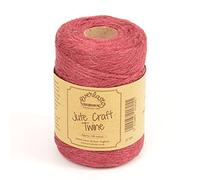 EVERLASTO NATURAL COLOURED JUTE CRAFT TWINE 100M SPOOLS (RASPBERRY)