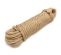 Everlasto Natural Jute Rope 15m Length x 10mm Diameter - Thick & Strong 3 Strand Twisted Rope for Gardening, DIY Crafts, Tying, Packaging & General Purpose