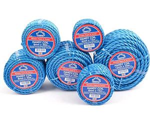 EVERLASTO TRADE HANDY COILS BLUE POLYPROPYLENE POLY ROPE (8MM X 15M)