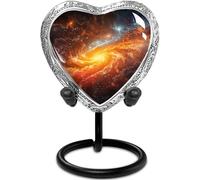 Everlight Memorials Heart Shaped Keepsake Cremation Urns for Human Ashes - Celestial Journey Small Keepsake Urn for Men Women Children Pets - Burial Urns