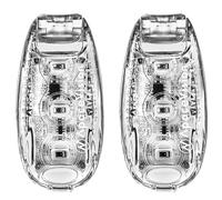 EverLightFX USB Rechargeable LED Safety Light (2 Pack) by Apace - Super Bright Bike Tail Light Works Brilliantly as Running Light for Joggers, Pets, Bicycle Strobe or Rear Clip On Lights (White)