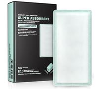 EVERLIT CARE EquiFlow Super Absorbent Dressing for Highly Exuding Wound | Fast Absorbing Non-Adhesive Polymer Dressing with Non-Stick Pad | High Absorption and Retention | Pack of 10 (10.2x