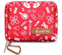 Everlit Mini Rescue Pack | 105 Medical Essentials Portable Storage Bag for Organizing | Pocket Size | First Aid Kit for Kids with D-Ring | Small Family Friendly