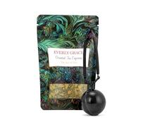 Everly Grace Oriental Tea Express Chai Set, Organic Spiced Tea and Modern Black Ball Tea Infuser, Caffeine Free Ayurvedic Blend with Cinnamon and Ginger, Loose Leaf Tea for Chai Latte Serving