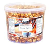 Everly Grace Popcorn - Espresso Euphoria, 600 g - Popcorn Bucket with Sweet Caramel and Real Espresso, Handcrafted in Germany