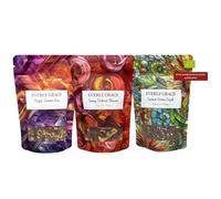 Everly Grace Summer Fruit Tea Collection, 3 Organic Varieties Including Coconut Citrus Purple Summer and Sunny Orchard, Caffeine Free Refreshment, No Artificial Flavours, Loose Leaf Gift Box