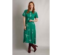Everly LivaEco™ Printed Viscose Dress Weird Fish Bright Green 10