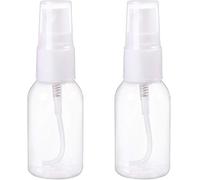 EVERMARKET 2 Pack 30ml Spray Bottle, Portable Refillable Plastic Fine Mist Transparent Empty Spray Sprayer Bottle Cosmetic Mini Spray Bottles Transparent Travel Small Bottles