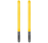EVERMARKET 2 PCS Inflatable Lightsaber,Blow Up Light Saber Sword Toys Party Bags Stocking Stuffers Star Swords Toys for Wars Themed Party Cosplay Party Favors (Yellow)