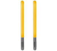 EVERMARKET 2 PCS Inflatable Lightsaber,Blow Up Light Saber Sword Toys Party Bags Stocking Stuffers Star Swords Toys for Wars Themed Party Cosplay Party Favors (Gold)