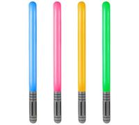 EVERMARKET 4 PCS Inflatable Lightsaber,Blow Up Light Saber Sword Toys Party Bags Stocking Stuffers Star Swords Toys for Wars Themed Party Cosplay Party Favors,4 Colors (Gold)