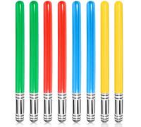 EVERMARKET 8PCS Inflatable lightsaber - Inflatable Swords for Themed Party, Blue Red Green Yellow Inflatable Light Saber Set Halloween/Christmas Party Bags Stocking Stuffers Cosplay Party Favour