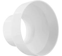 EVERMARKET Duct Reducer 6 to 4 inch Duct Adapter HAVC Pipe Connector for Inline Ventilation System (150mm to 100mm), White