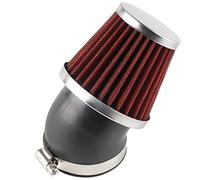 Evermotor 41mm 42 mm 43mm Universal Air Filter Motorbike Bend Double Layer Steel Filter for 50cc 70cc 90cc 110cc 125cc 150cc Motorcycle Scooter ATV Moped Red