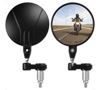 Evermotor Aluminum Alloy Bar End Mirror - 360° Handlebar Rear View for Scooter, ATV, Moped - Foldable
