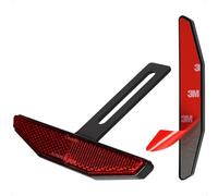 evermotor Reflector Motorcycle E-mark Trapezoidal Rear Reflector - Cat's Eye Self Adhesive, 2 Pieces with Short T-bracket