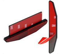 evermotor Reflector Motorcycle E-mark Trapezoidal Rear Reflectors - Cat's Eye Reflector Self Adhesive, 2 Pieces with Aluminum Plate Bracket