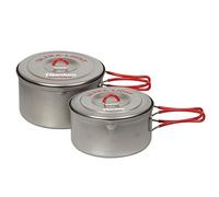 EVERNEW Titanium Ultralight Pot Set, Medium, Red