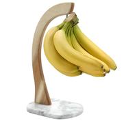 everous Banana Hanger Marble Base,Modern Banana Holder Tree Stand for Home or Bar(White Base) None Slip Banana Rack
