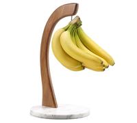 everous Banana Holder, Marble Stand With Stainless Steel Hook(white)