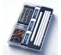 everpen Forever Pencil,Metal Infinity Pencil with Replaceable Nib, Metal Alloy Writing Instrument, With 12 Colored Refill Tips, Pencils for Drawing, Sketching and Writing (White Suit)