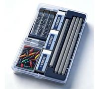 everpen Forever Pencil,Metal Infinity Pencil with Replaceable Nib, Metal Alloy Writing Instrument, With 12 Colored Refill Tips, Pencils for Drawing, Sketching and Writing (Brown Suit)