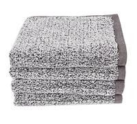 Everplush Diamond Jacquard Bath Linens Hand Towel-4 Pack-Gray, Cotton, 16 Inches x 30 Inches