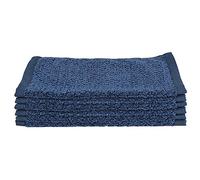Everplush Diamond Jacquard Bath Linens Wash Cloth, 6 Pack, 13" x 13", Navy