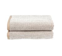 Everplush Diamond Jacquard Bath Towel, Set of 2, Caramel, 30" x 56"