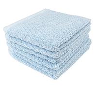 Everplush Diamond Jacquard Washcloth 6 Piece in Aquamarine
