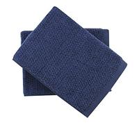 Everplush FABBRICA HOME Diamond Jacquard Bath Towel Set, 2 Pack, Navy Blue
