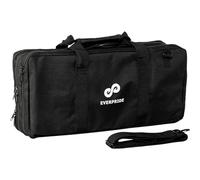 EVERPRIDE Chef Knife Bag Holds 20 Knives Plus Large Zippered Compartment for Kitchen Tools - Durable, Large Knife Bag for Chefs - Knives Not Included, Black