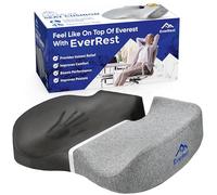 EVERREST Seat Cushion for Office Chair Plus Size - Firm Extra Wide Large Memory Foam Pillow for Tailbone, Coccyx, Sciatica, Back Pain Relief - Thick Pad for Long Hours Sitting, Gaming