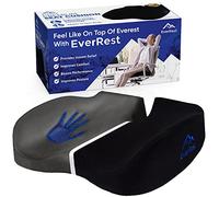 EVERREST Seat Cushion for Office Chair Plus Size - Firm Extra Wide Large Memory Foam Pillow for Tailbone, Coccyx, Sciatica, Back Pain Relief, Thick Pad for Long Hours Sitting, Gaming