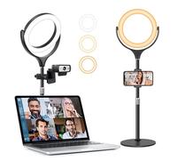 Evershop Ring Light with Stand & Phone Holder, 7" Desk Ring Light for Laptop/Computer/Webcam/Phone, Halo Light for Video Conferencing, Video Calls, Zoom Meeting, Live Streaming, Makeup, YouTube