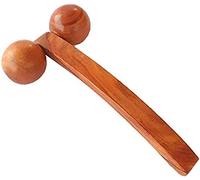 Eversky01 Handicraft Rose Wood Handheld 9 Roller Unisex Massager Full Body for Calf Back Neck Shoulder Deep Tissue Muscle Relaxation Acupressure Massage Therapy Self Massager