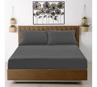 EverSoft Bedding 100% Egyptian Cotton 400 Thread Count Fitted Bed Sheets 35cm Extra Deep Single Mattress Fitted Sheet Soft & Luxury Deep Pocket Single Bed Sheets