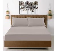 EverSoft Bedding 100% Egyptian Cotton 400 Thread Count Small Double Fitted Sheet 35cm Extra Deep Fitted Bed Sheets 4ft Luxury Deep Pocket Small Double Elastic Fitted Sheet